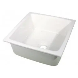 Cuve évier céramique blanche dimensions 32 x 32 identique au grès