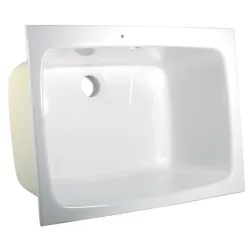 Cuve évier et lavabo céramique blanche de dimensions 61 x 45