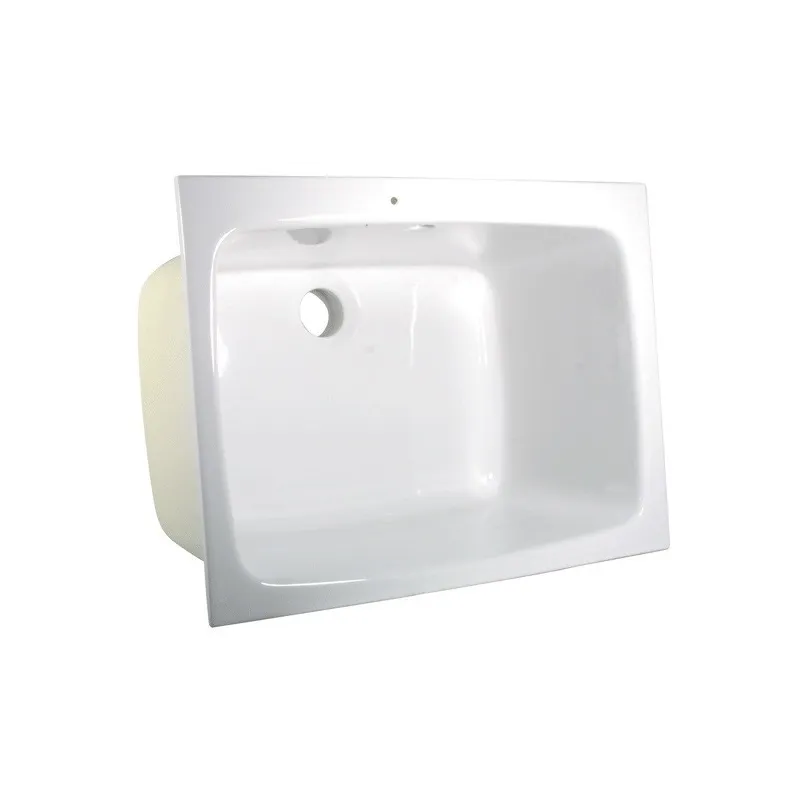 Cuve évier et lavabo céramique blanche de dimensions 61 x 45