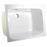 Cuve évier et lavabo céramique blanche de dimensions 61 x 45