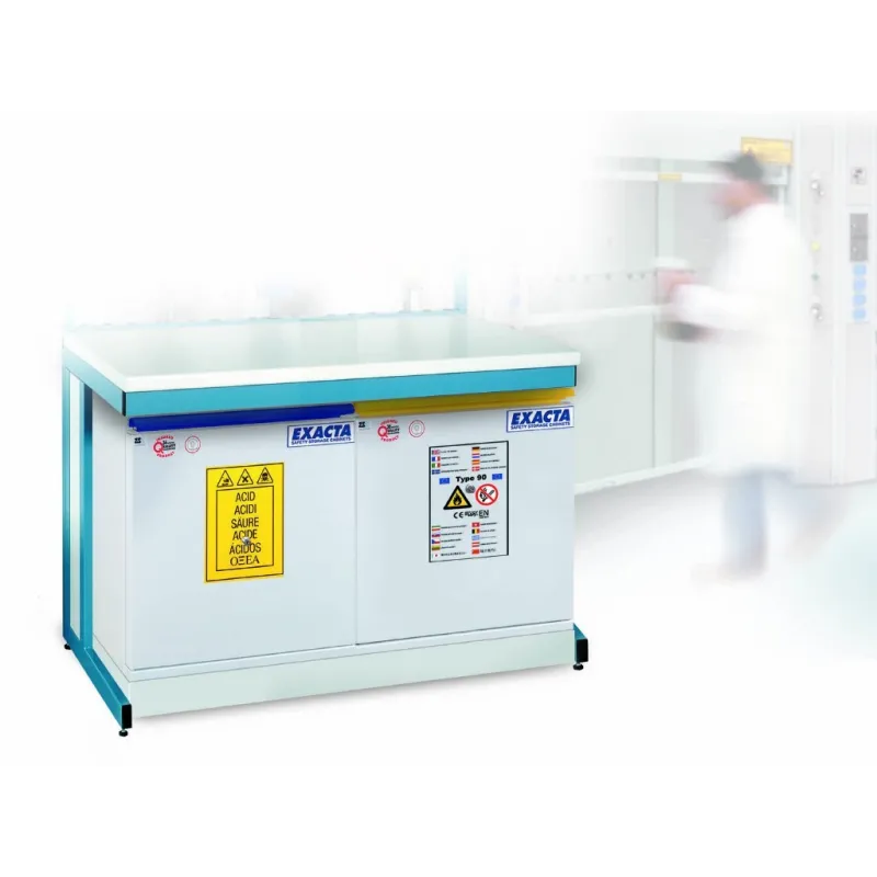 Armoire de stockage chimie acide sous paillasse - Armoire de sécurité