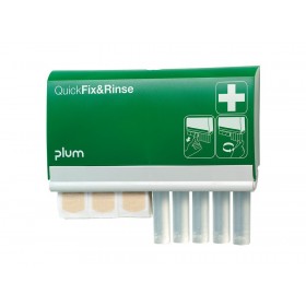 Distributeur ampoules de lavage oculaire + pansements PLUM