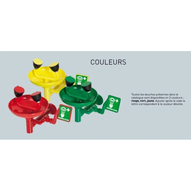 Lave yeux de sécurité TOF avec douchette extractible & fixation au sol