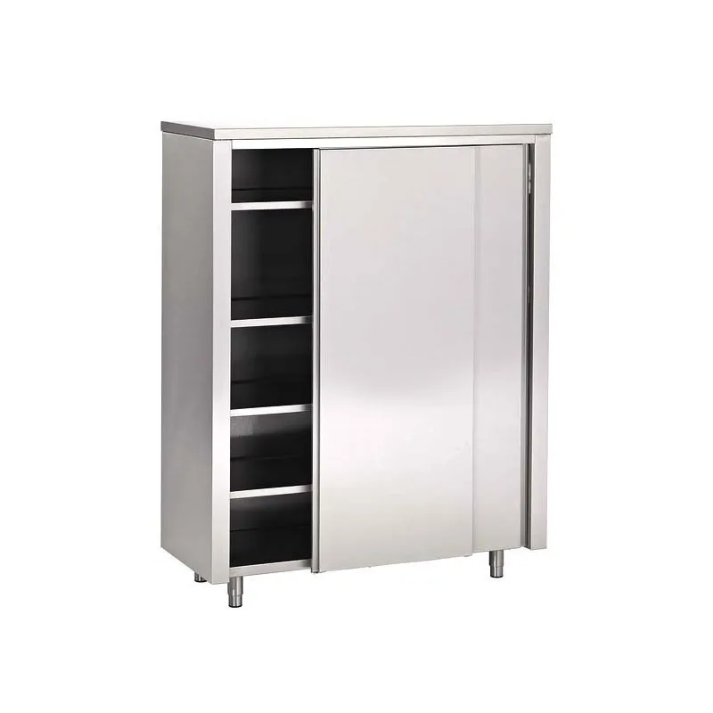 Armoire inox avec portes coulissantes