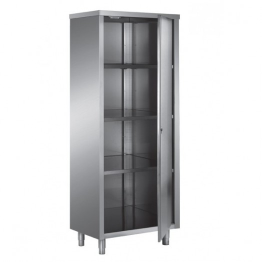 Armoire inox Portes Battantes Serrure Surélevée avec finition satinée