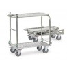 Chariot FETRA pliable en aluminium 2 plateaux