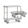 Chariot FETRA pliable en aluminium 2 plateaux
