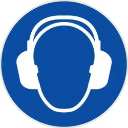 Casque antibruit de protection obligatoire