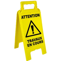 Chevalet attention travaux en cours