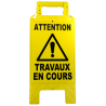 Chevalet attention travaux en cours