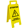 Chevalet attention danger électrique