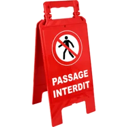 Chevalet interdiction passage interdit