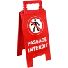 Chevalet interdiction passage interdit