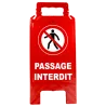Chevalet interdiction passage interdit