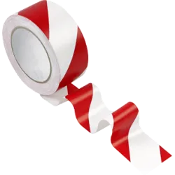 Ruban adhésif rouge et blanc