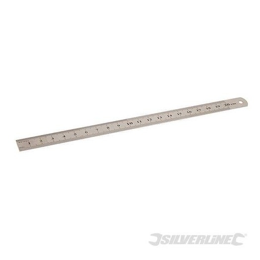 Règle ou réglet flexible en inox longueur 20 cm silverline