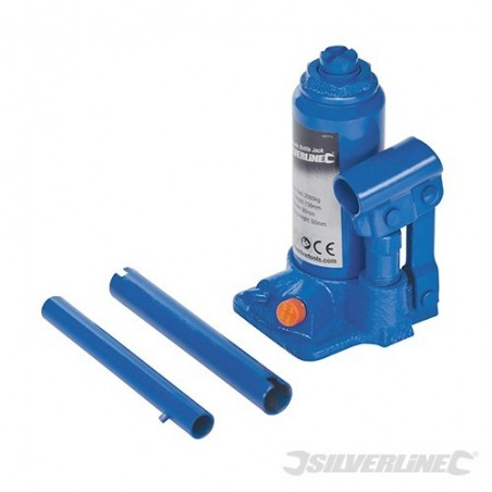 Cric bouteille hydraulique SILVERLINE 2-10 tonnes