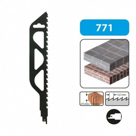 Lame scie sabre 435mm brique/béton céllulaire