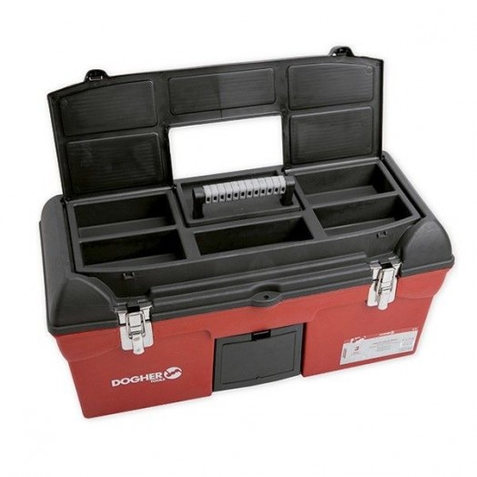 Grosse caisse à outils robuste sur roues et 3 organizers Dogher Tools