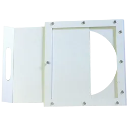 Registre plat à guillotine en PVC idéal pour hotte de chimie