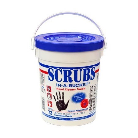 Lingettes nettoyantes SCRUBS en seau de 72 JELT