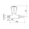 Robinet à gaz bec droit TOF