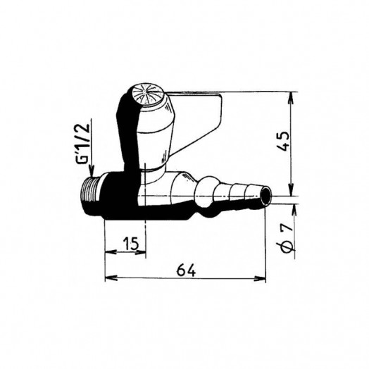 Double robinet pour gaz combustible avec sortie sur table - Sanifirst