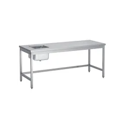 Table en inox AISI 304 avec évier inox encastré