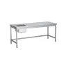Table en inox AISI 304 avec évier inox encastré