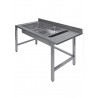 Table inox de travail avec laverie intégré
