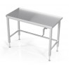 Table inox professionnelle avec réglage manuel de la hauteur