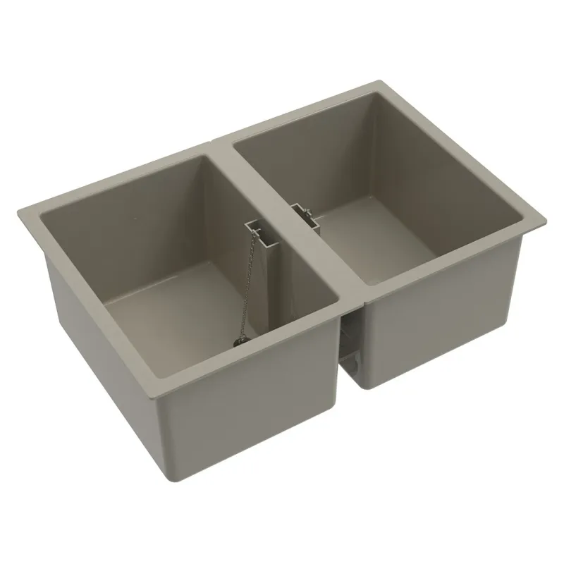Double cuve PP 60x90 cm pour laboratoire