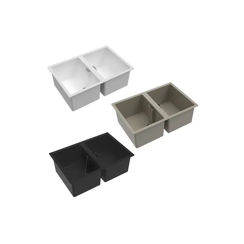 Double cuve PP 60x90 cm pour laboratoire