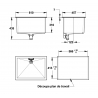 Cuve polypropylène grande dimensions 45x60 cm pour laboratoire