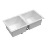 Double cuve polypropylène 45x90 cm pour laboratoires et industries