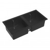 Double cuve polypropylène 45x90 cm pour laboratoires et industries