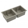 Double cuve polypropylène 45x90 cm pour laboratoires et industries