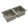 Double cuve polypropylène 45x90 cm pour laboratoires et industries