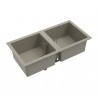 Double cuve polypropylène 45x90 cm pour laboratoires et industries