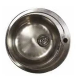Bac évier cuve lavabo inox AISI 304 Ø448 mm à encastrer ou souder