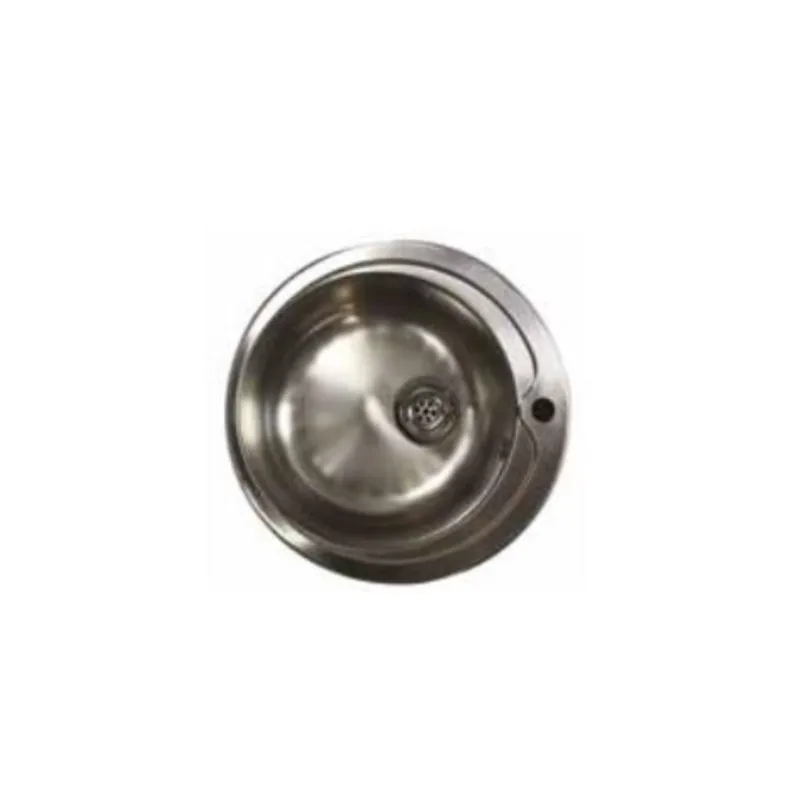 Bac évier cuve lavabo inox AISI 304 Ø448 mm à encastrer ou souder