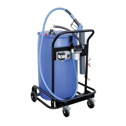 Chariot en acier pour ravitaillement d'AdBlue en fût de 60 à 200 L