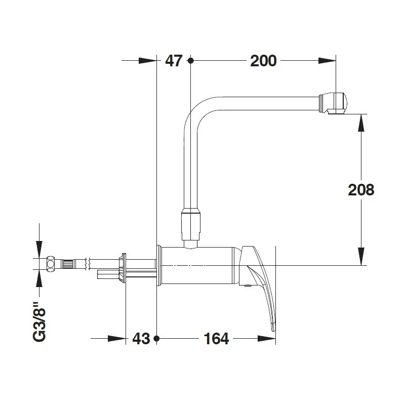 Mitigeur d'évier monotrou
