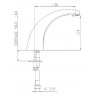 Rejet monotrou hauteur sous bec 124 mm