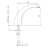 Rejet monotrou hauteur sous bec 124 mm
