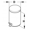poubelle inox à pédale de 5L à 28L - Presto
