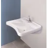 Evier lavabo ergonomique en céramique avec son mitigeur pour PMR - Presto