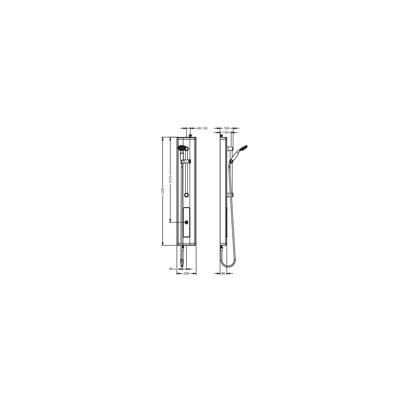 Colonne de douche avec déclenchement tactile - Presto