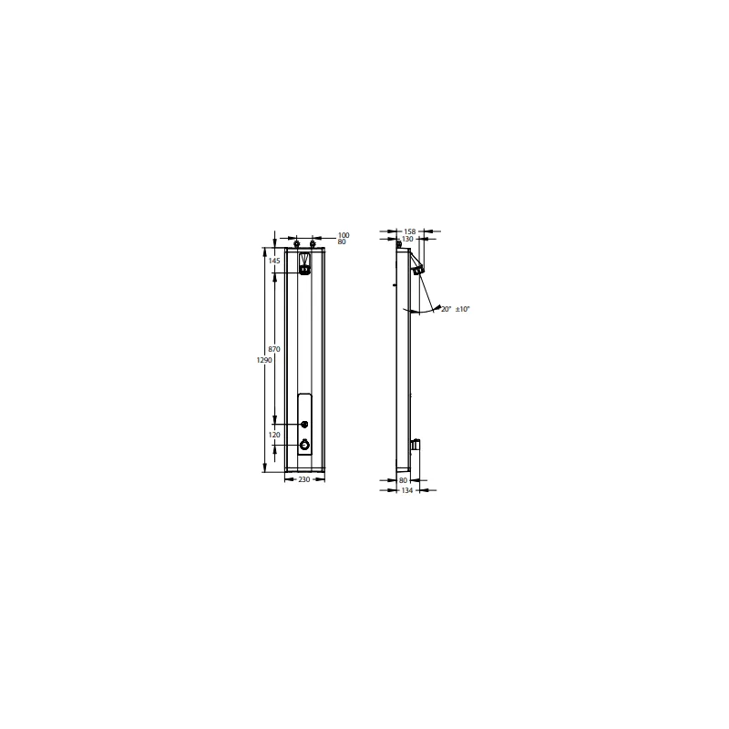 Colonne de douche avec déclenchement tactile - Presto