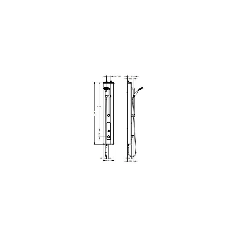 Colonne de douche avec déclenchement tactile - Presto